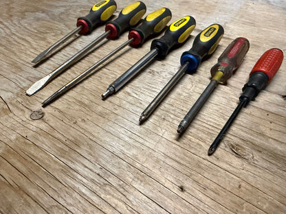 Set of Used Screwdrivers