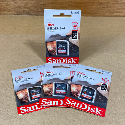 SanDisk 32GB Ultra SDHC UHS-I Memory Card (4-Pack)