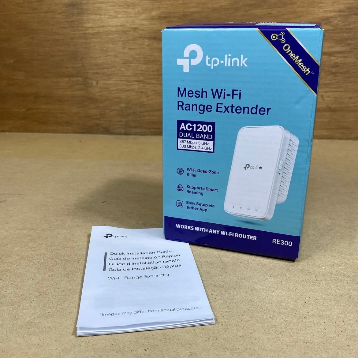 TP-Link RE300 Mesh Wi-Fi Dual Range Extender for OneMesh Internet System AC Plug