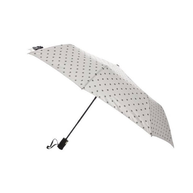 Catherine Malandrino Black and White Floral Auto Open Umbrella 46" Coverage