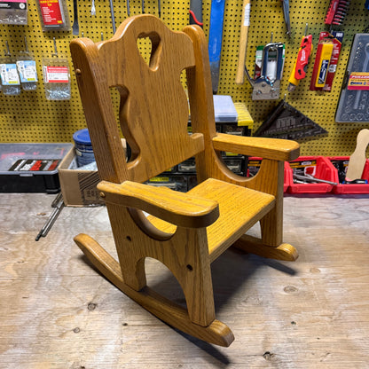 Wooden Rocking Chair for Toddler (17” high x 12” wide)