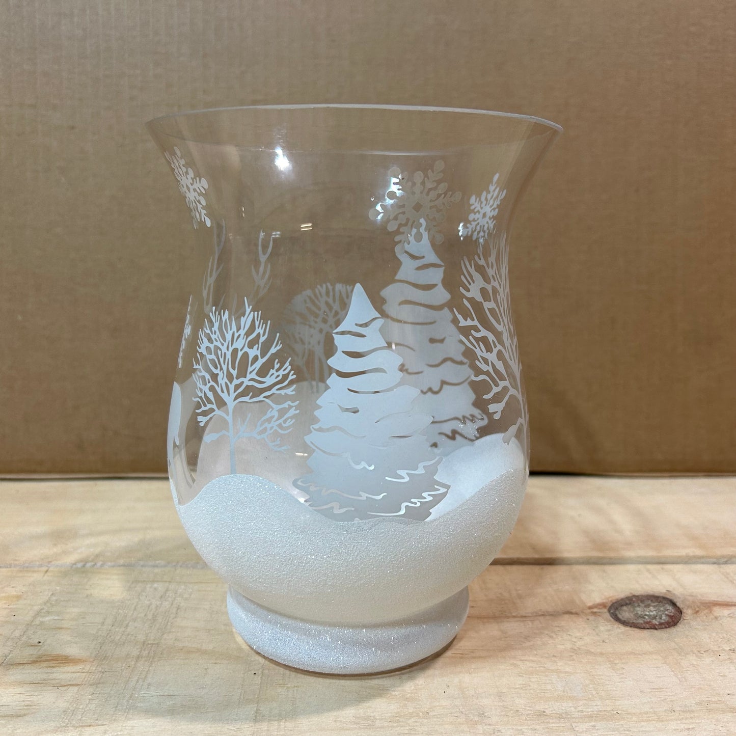 Better Living Winter Themed Glass Candle Holder