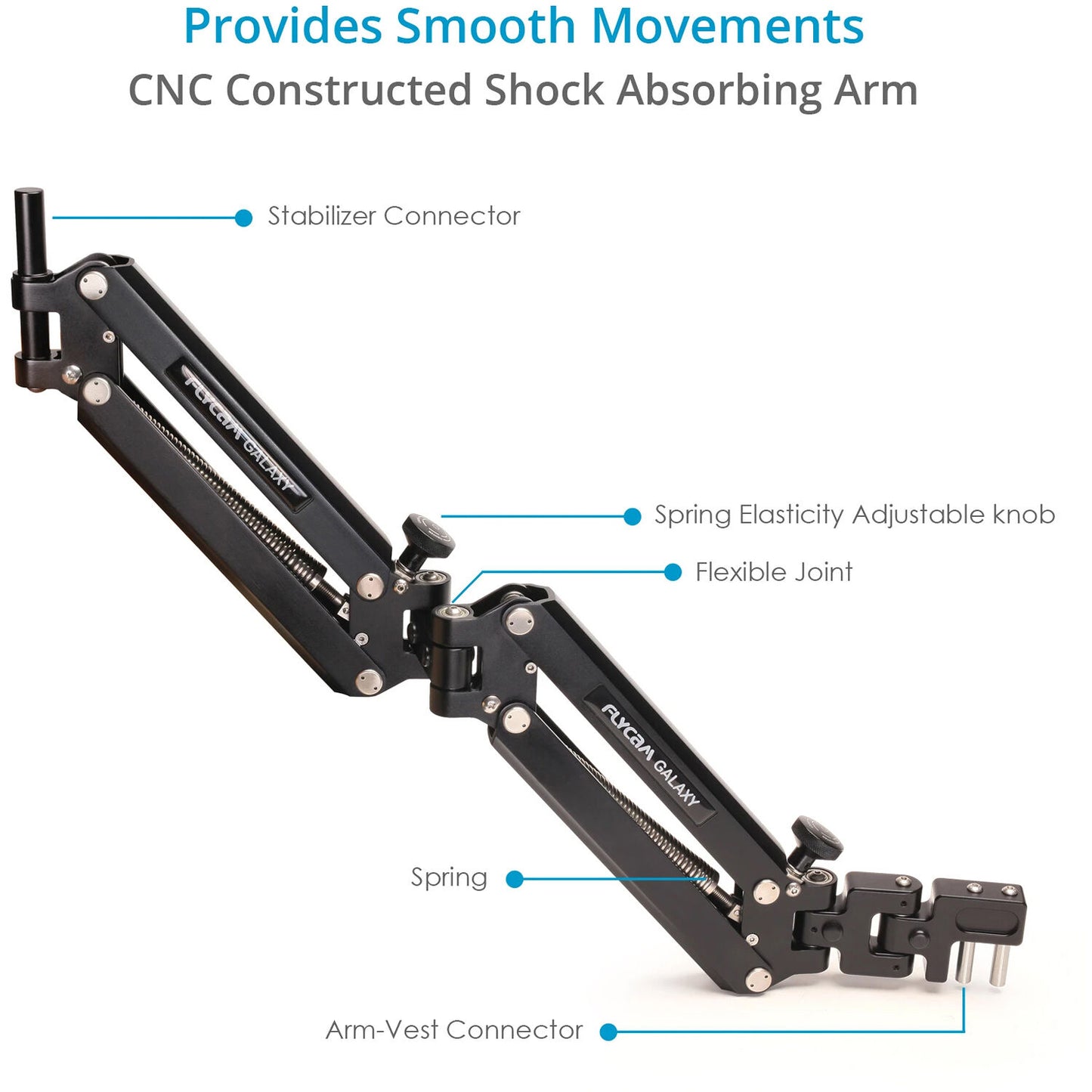 FlyCam Galaxy Camera Steadicam-Style Stabilizer Arm with Case & Springs