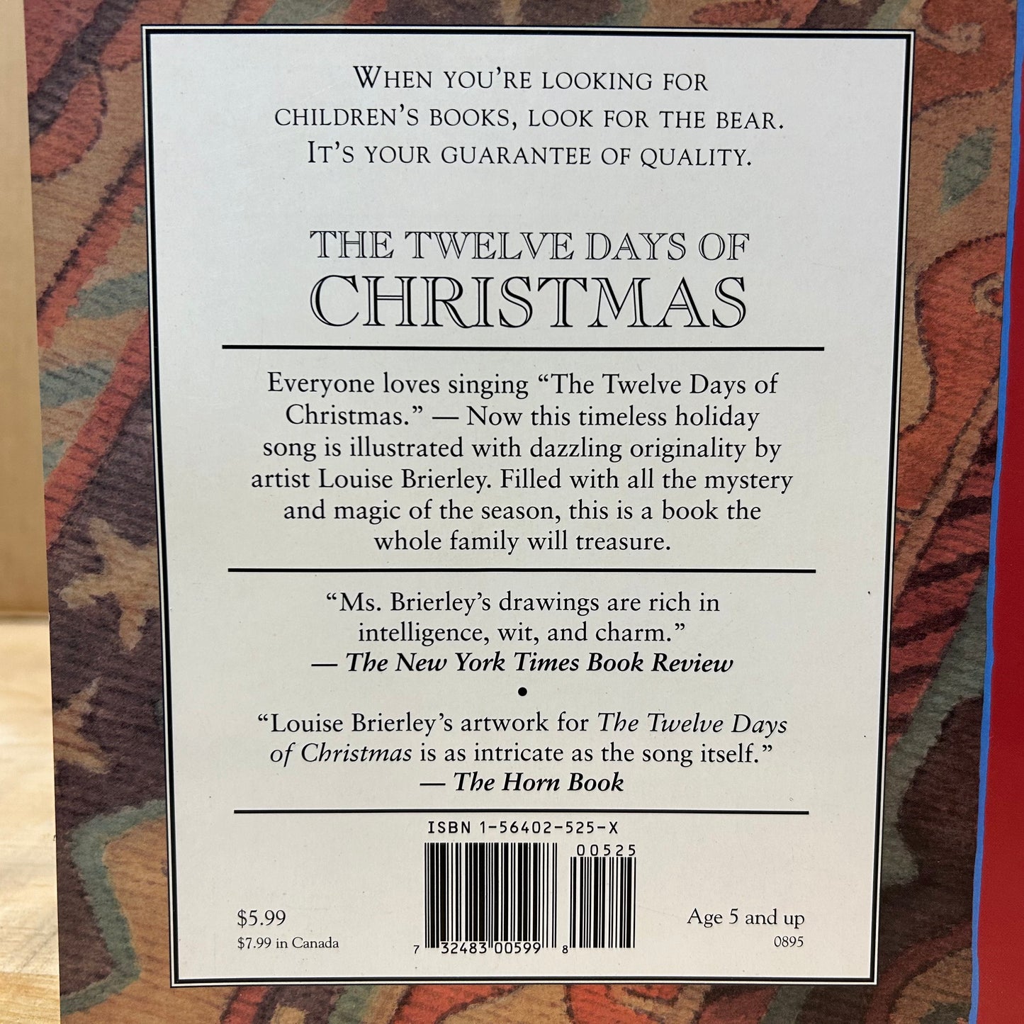 The Twelve Days of Christmas by Louise Brierley Illustrated Kids Paperback