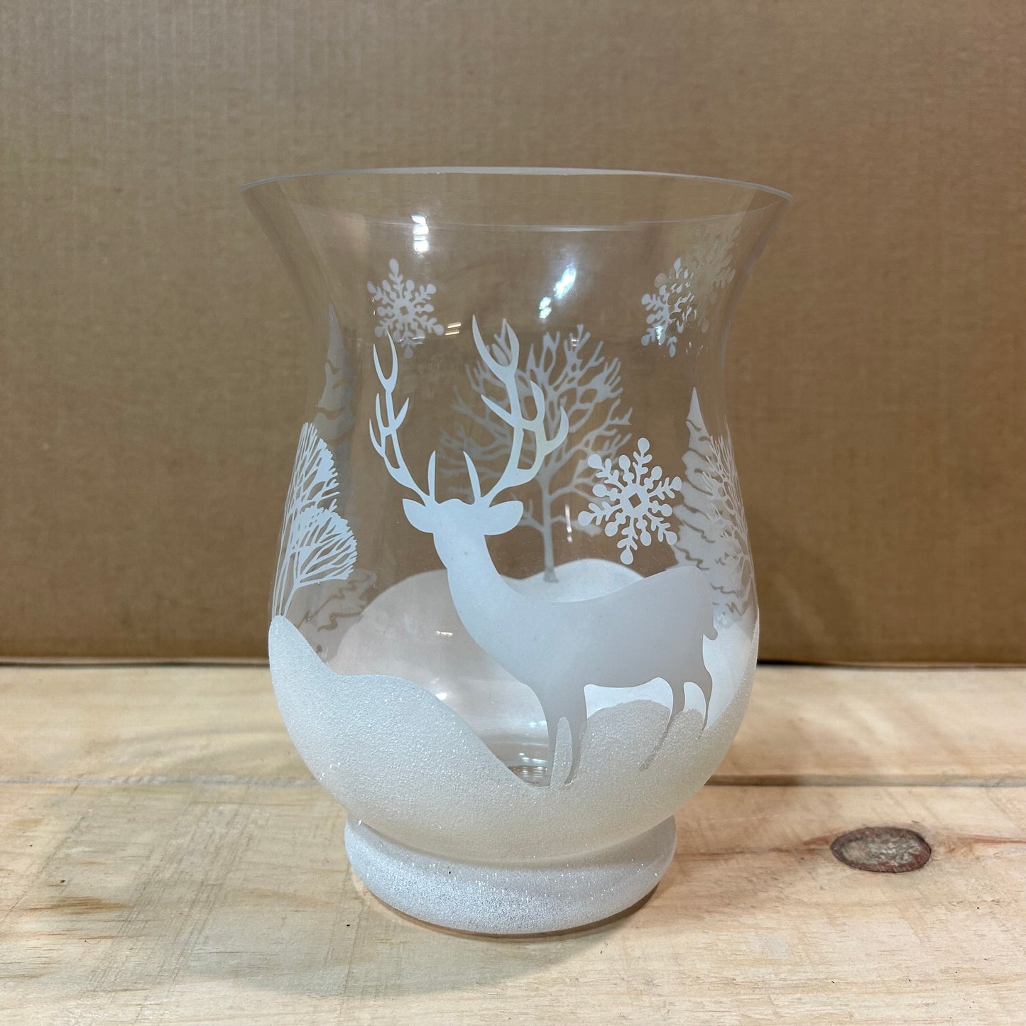 Better Living Winter Themed Glass Candle Holder