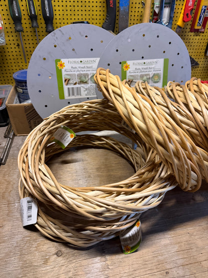 Crafter Lot - Floral Garden 12” Willow Wreaths and Floral Boards