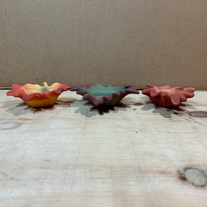 Autumn Themed Ceramic Leaf Shaped Tea Candle Holders