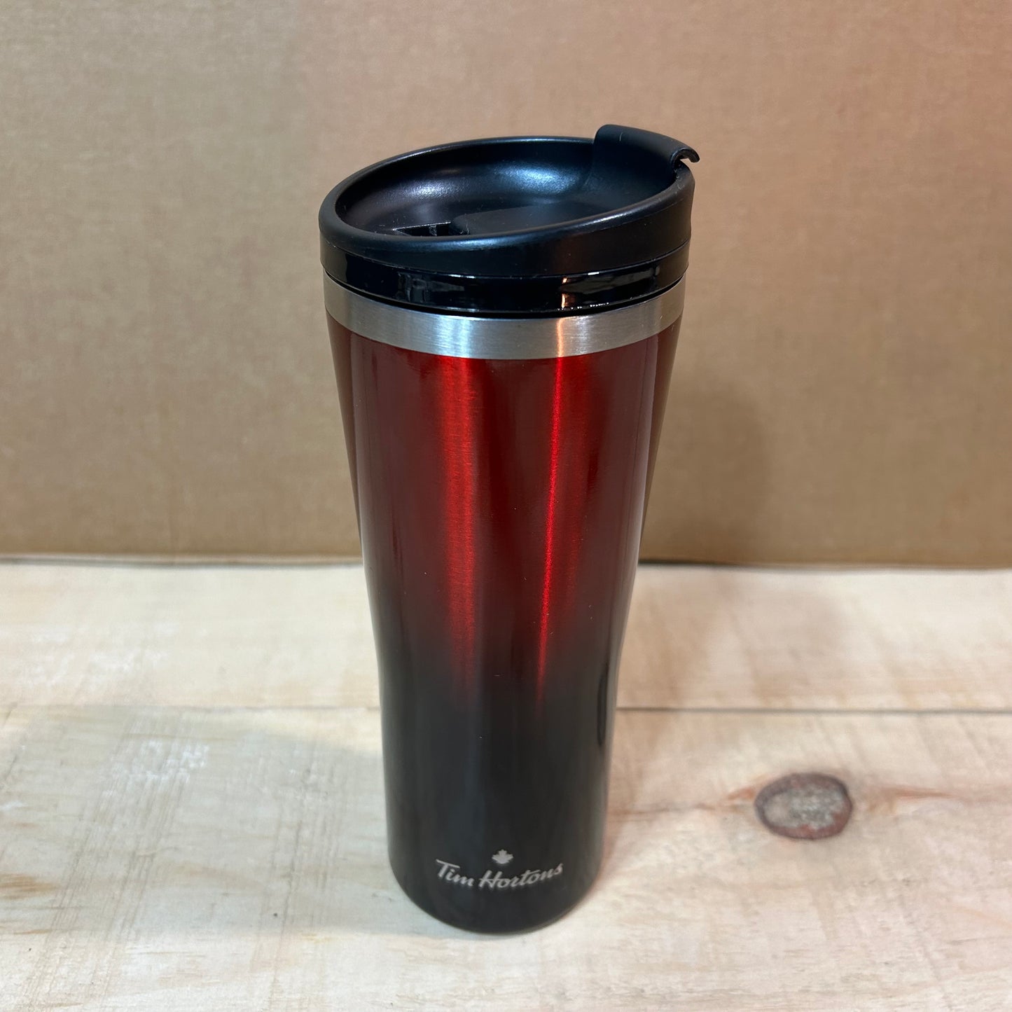 Tim Horton's Stainless Steel Metallic Red Tumbler 2020 Holiday Collectors Edition