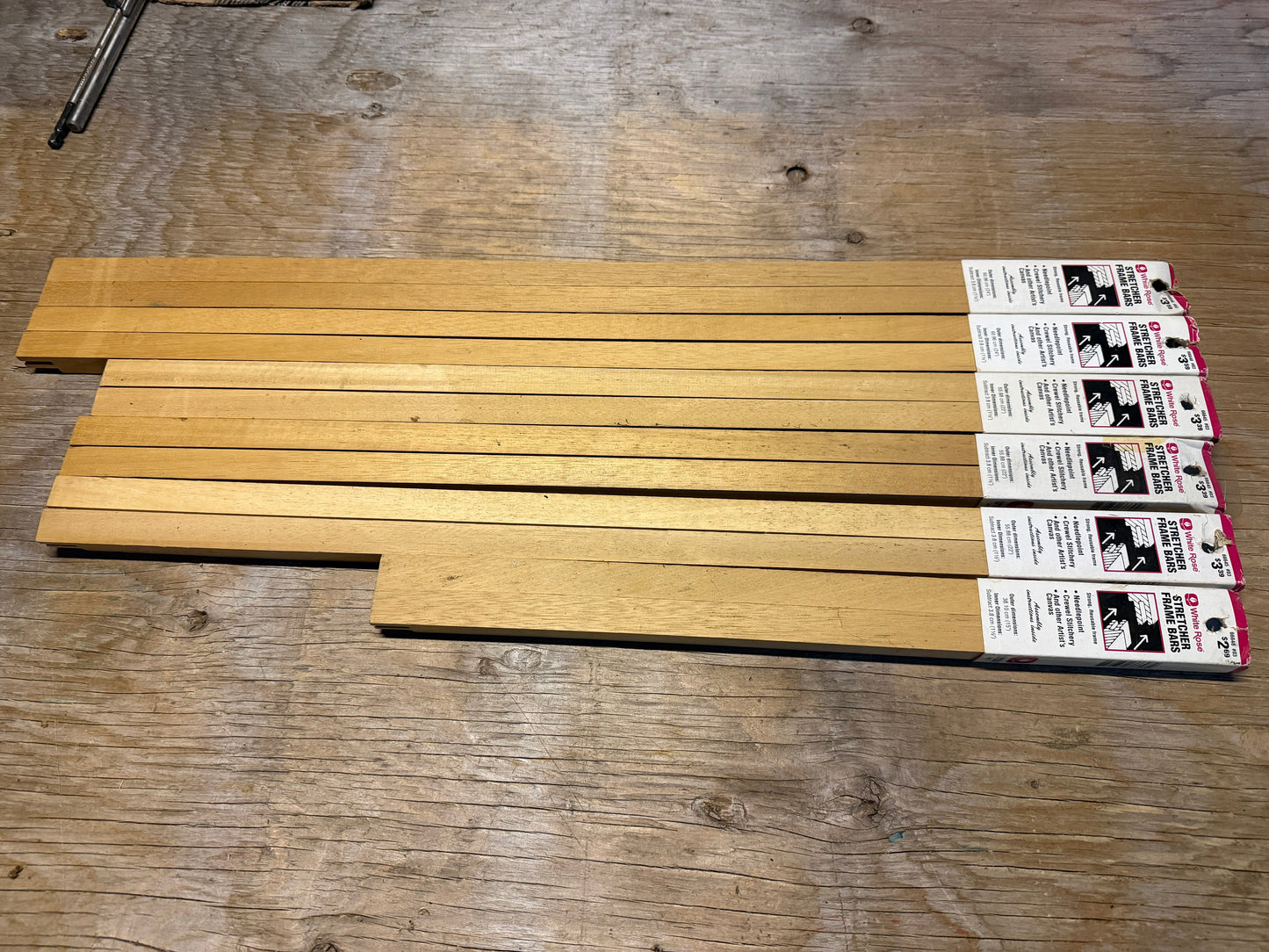 White Rose Stretcher Frame Bars (24”/ 22” / 15”)