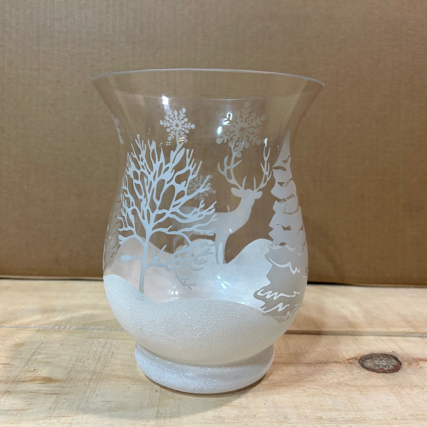 Better Living Winter Themed Glass Candle Holder