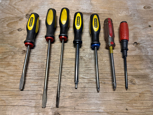 Set of Used Screwdrivers