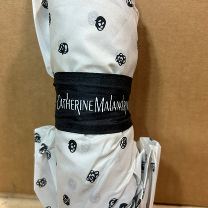 Catherine Malandrino Black and White Floral Auto Open Umbrella 46" Coverage