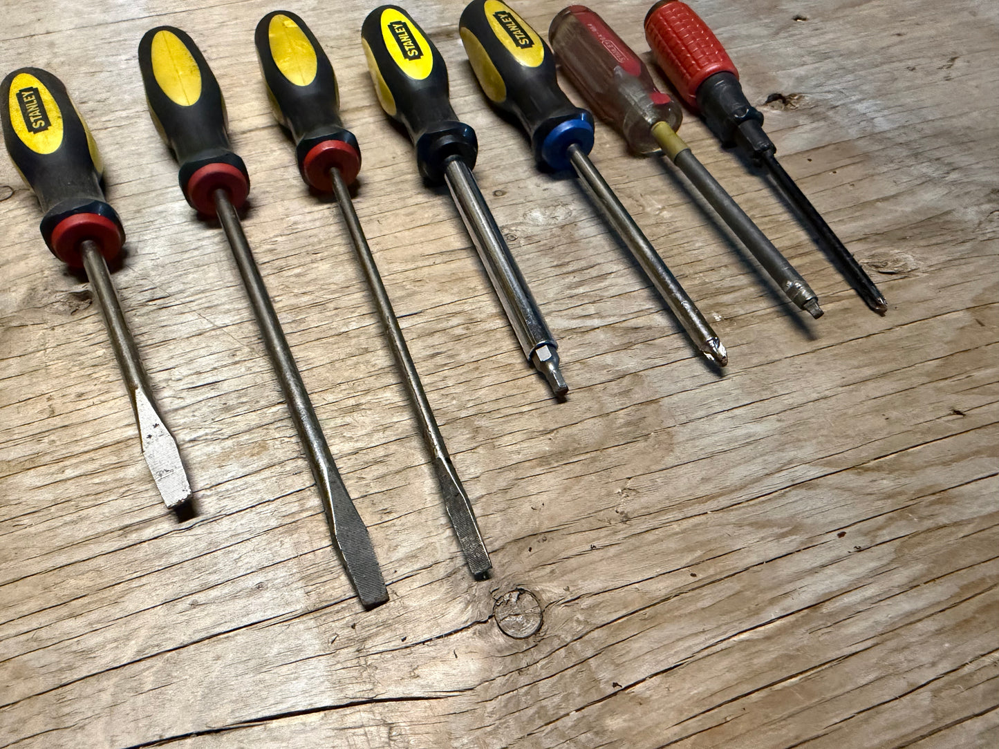 Set of Used Screwdrivers